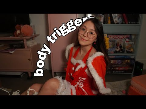 ASMR Body Triggers & Clothes/Fabric Sounds: Holiday Edition (Collarbone Tapping, Hand Sounds)