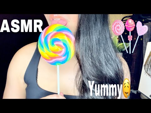 Asmr |  Eating Lollipop 🍭 & Wet Mouth Sounds | No Talking