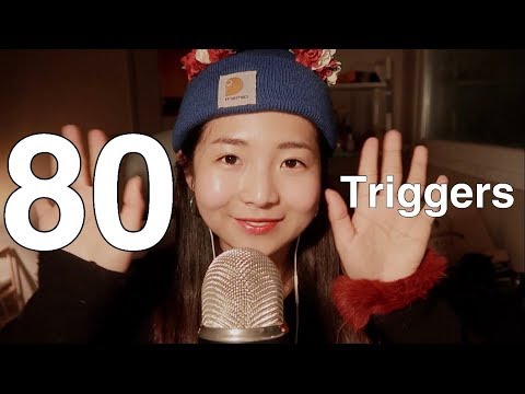 [한국어 Korean ASMR] 80가지 트리거 10분 안에 (80 triggers in 10 min)