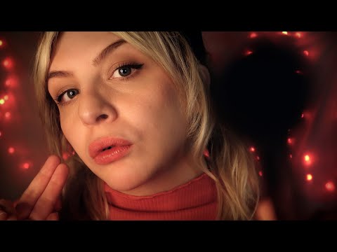 🧡 ASMR Camera Brushing and Inaudible Whispers (and Normal Whispers)🧡 - Personal Attention Rambling