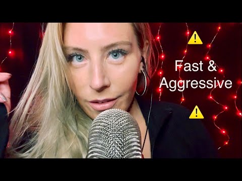 ASMR ⚠️Fast & Aggressive⚠️ Mic trigger & mouth sounds video!