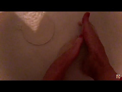 ASMR Feet washing in tub :)