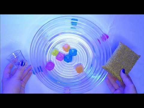 ASMR Water sounds (Ice, glass cup, sponge...) No talking - Jenn ASMR
