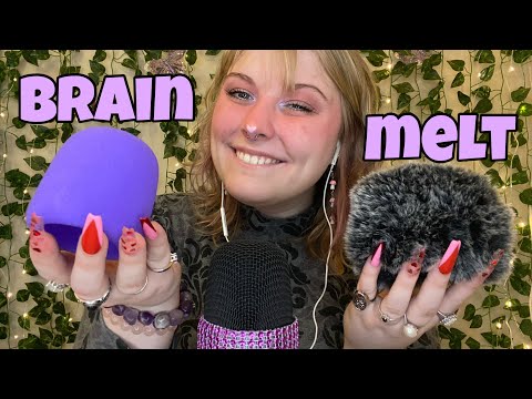 ASMR microphone triggers! fluffy mic cover with bugs, mic scratching, and foam mic covers 🎤 🤏🏻