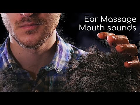 Hairy Ears Massage With Subtle MOUTH SOUNDS around you! ASMR