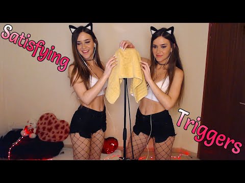 Satisfying Triggers for relaxation- Paper, Towel, Ear massage, Brushing❤️(90% NO TALKING)😴 3dio ASMR