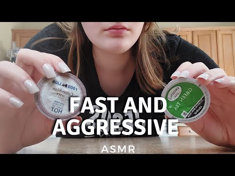 fast and aggressive ASMR in kitchen - shaking, tapping, scratching - no talking LOFI
