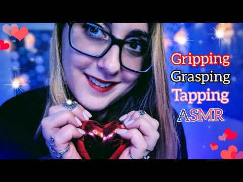 ASMR Grasping, Gripping & Tapping Red, Pink & White Triggers