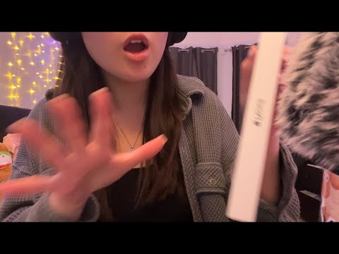 fast and slow ASMR with new nails and new triggers (nintendo 3DS, apple box, ...)