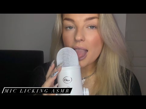 Mic licking 👅 ASMR softer/slower mouth sounds