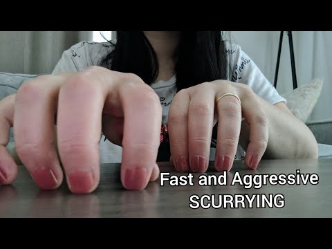 ASMR Fast & Aggressive Table Tapping | Scurrying the Camera | Anticipatory Tapping | NO TALKING