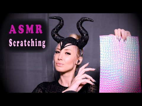 ∼ ASMR ∼ Scratching Shiny (Glitter, Holo) Objects, Scratching My Horns 😈 😻🙃