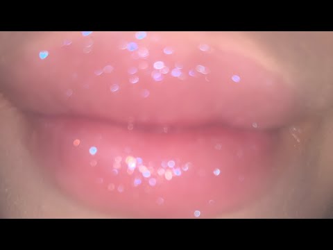 ASMR blue raspberry scented halographic lip gloss sounds