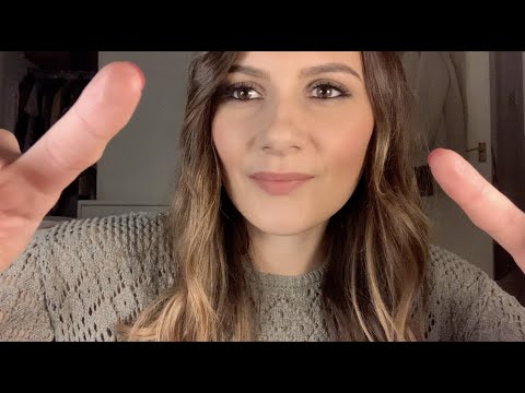 ASMR Face Tracing & Hand Movements | Whispering/Soft Spoken