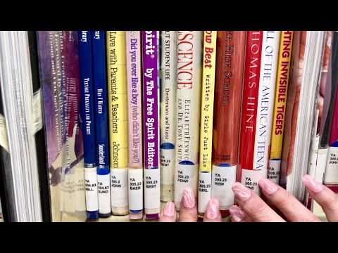 Visit to the Library! (No talking version) Choosing books! Page turning & dust jacket crinkles~ASMR
