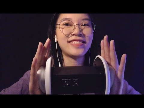 ASMR Thai Whispering and Slow Triggers w/3Dio ❤️ (Ear massage/Brushing/Ear cupping/Ear cleaning)
