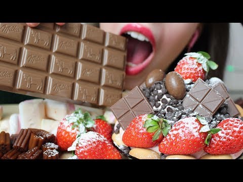 ASMR Valentine's Day CHOCOLATE Eating + Marshmallows (CRUNCHY & CHEWY Eating Sounds) No Talking