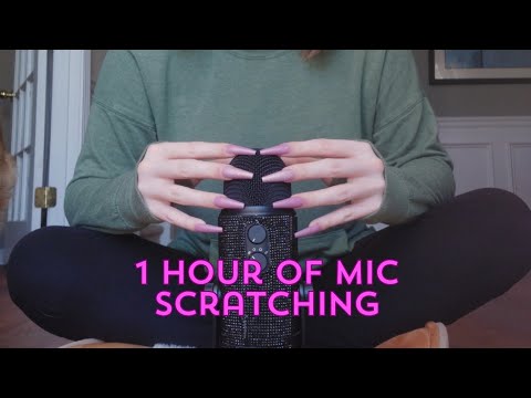 1 HOUR of Fast and Aggressive Mic Scratching ASMR (ft. Ginger)