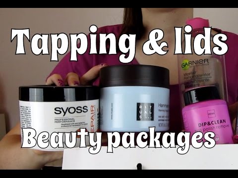 #122 Beautyproduct packages #5! Tapping, lids, soft speaking *ASMR*