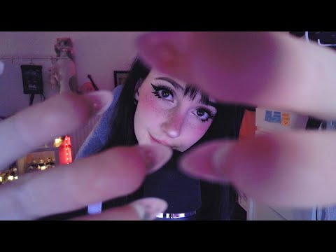 ASMR ☾ getting close to you 🥰 close up lense tapping, face touches & mouth sounds