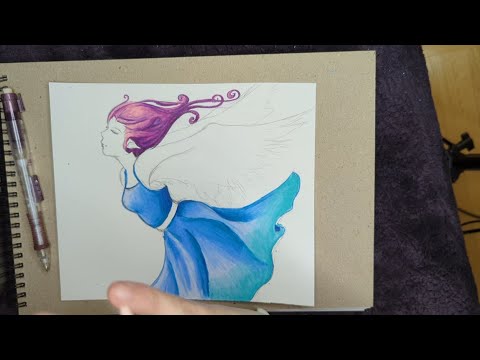 Art with Lily - Mechanical and Colored Pencil Sounds with Soft Speaking for ASMR and Relaxation