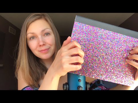 ASMR || Very Close Whispering + Tingly Sparkly Tapping✨