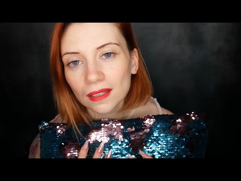 ASMR - Delicate Fabric Scratching Long nails on Sequin Pillow