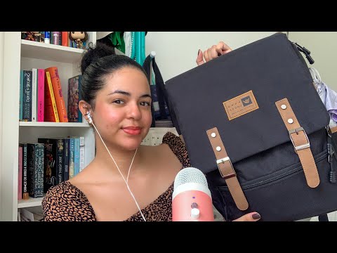 ASMR what's in my bag (updated!) ₊˚.༄🤍 | whispered, tapping, scratching