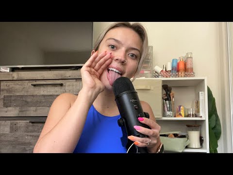 ASMR| No Talking- Intense Mouth Sounds & Lipgloss Application +Tapping on Random Items Hand Movement