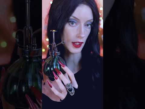 ASMR Morticia Addams Shows You Her Deadly Plants 🥀🌿 #asmr #shorts #shortvideo