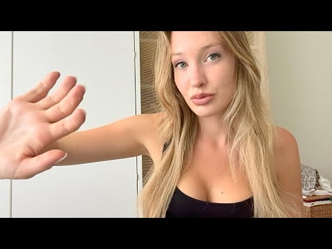 Slow ASMR hand movements & Mouth Sounds 🤍