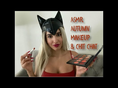 ASMR Doing My Makeup and Whispered Rambling - Chit Chat - Happy Fall Y’all🍁🍃🍂🎃