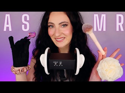 ASMR Sensitive Slow Ear Attention on the 3dio - Massaging , Brushing and more...