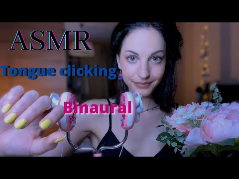 ASMR 30 Min Tongue Clicking with Face Touching for pure relaxation (binaural, breathy)😴😴💜💜💙💙