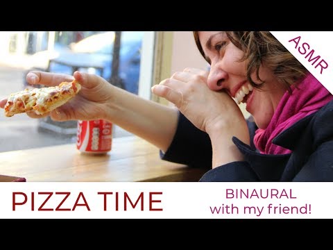 Mukbang • Spicy Pizza Time with my Friend l Binaural Eating ASMR