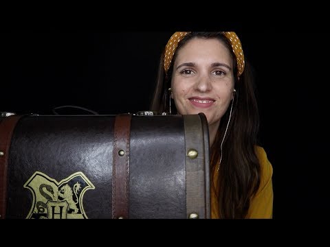 ASMR Unboxing a Hogwarts Personalized Trunk (soft spoken, crinkle sounds, tapping)