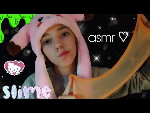 ASMR ☽︎ липкие звуки слаймов || slime