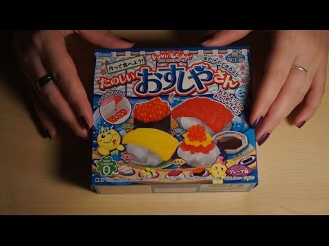 Binaural ASMR/Whisper. Sushi Candy Making Kit (Crinkles, Water Sounds, No Eating)