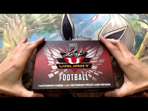 ASMR Clueless Girl Opens a 2022 Leaf Valiant Hobby Box of Cards for NFL Draft Day w/ Taps & Whispers