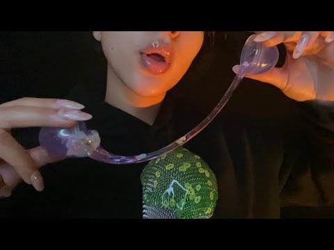ASMR Relaxing Slime Sounds w/ Mouth Sounds