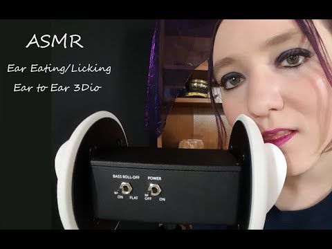 ASMR 3Dio Ear to Ear Eating/Licking