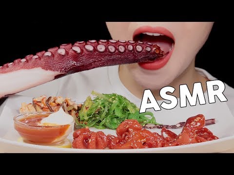 ASMR OCTOPUS & BABY OCTOPUS🐙 문어,쭈꾸미 먹방 | MINEE EATS