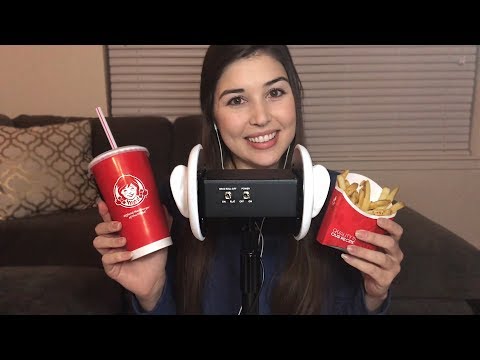 3DIO ASMR - Food Eating 🍟 Muk Bang 🍔 Mouth Sounds, Chewing & Talking