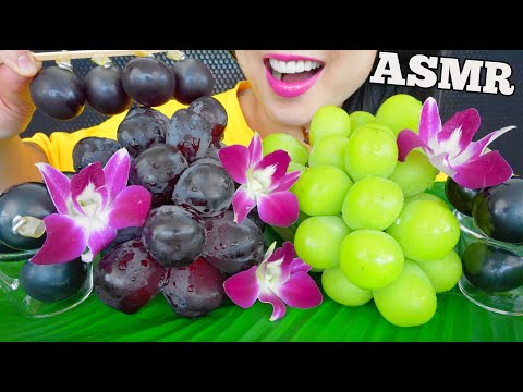 ASMR FRESH KYOHO JAPANESE GRAPES + JELLY (SNAPPING CRUNCHY EATING SOUNDS) NO TALKING | SAS-ASMR