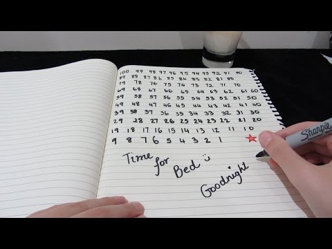 ASMR Markers On Paper Number Countdown for Bedtime