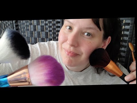 ASMR Brushing my face and yours for Relaxation