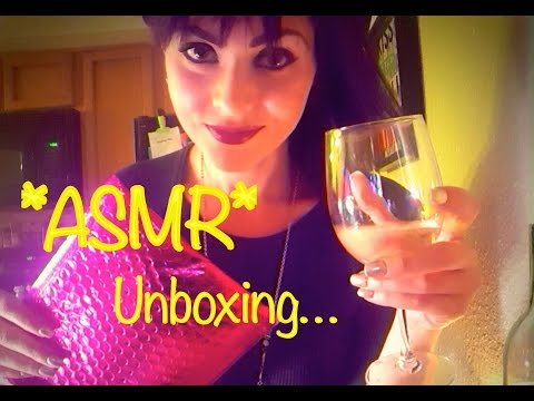 ***ASMR*** Unboxing IPSY Glam Bag October 2016 HALLOWEEN! Soft-spoken with wine :-)