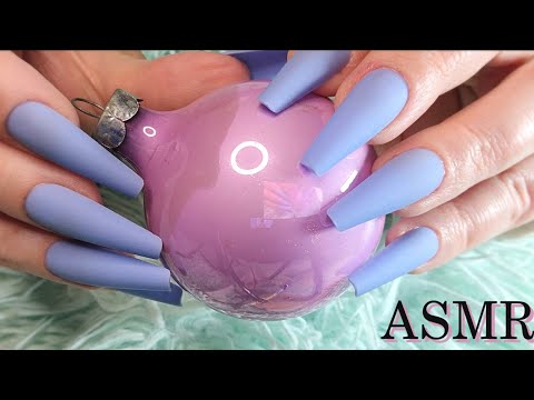 ASMR Fast Scratching And Tapping On Pink Ornaments
