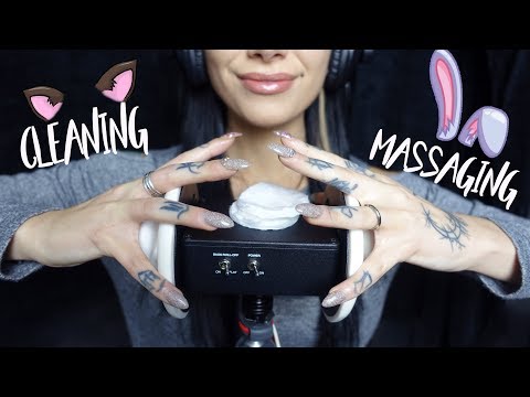 ASMR CLEANING AND MASSAGING YOUR EARS (NO TALKING)