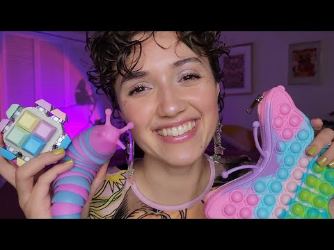 ASMR with Fidget Toys and Sensory Items 🧸 (tapping, popping, clicking, squeezing, whispered haul)